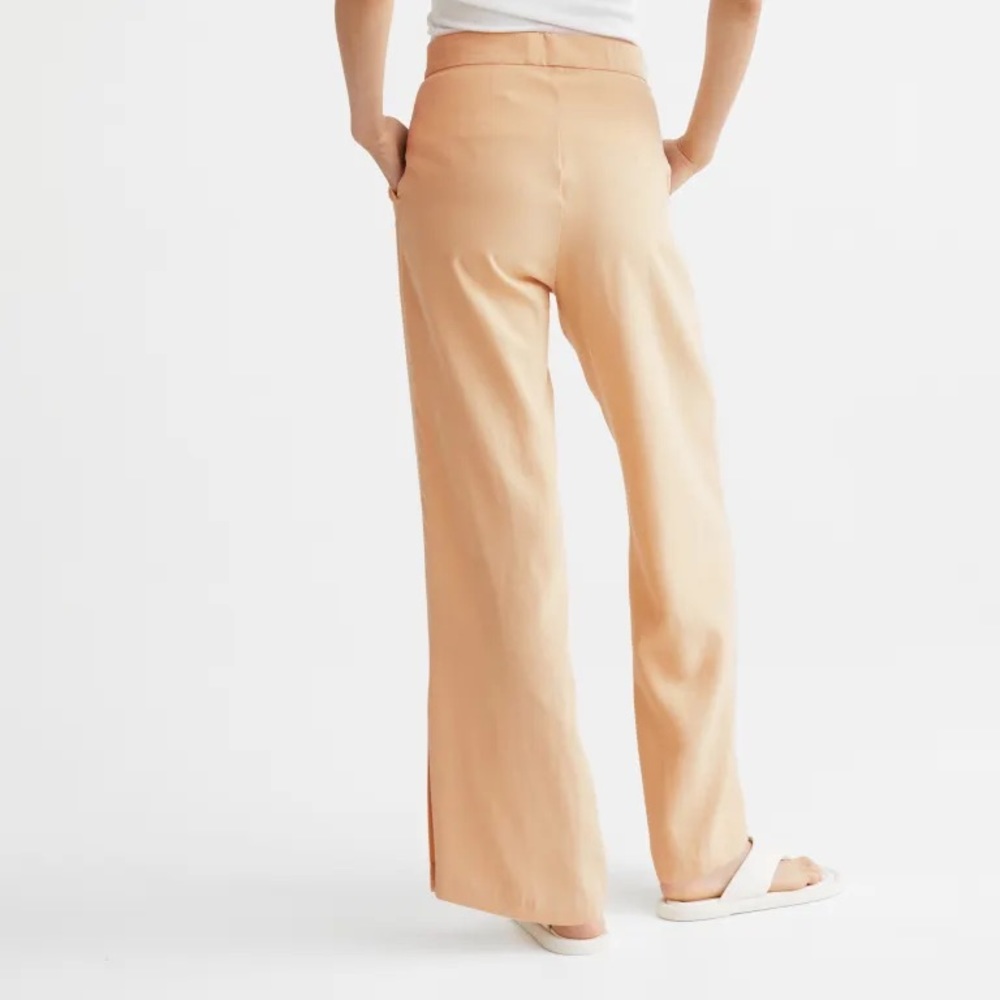 H&M Wide Side-Slit Black Pants Sz 6 - Picture 3 of 5